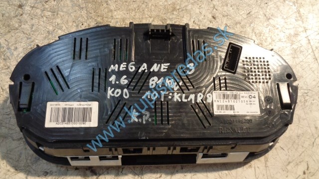 tachometer na renault megaene 3 1,6i, 248102105R, 